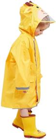 img 3 attached to LIVACASA Rain Piece Coverall Yellow Boys' Clothing for Jackets & Coats