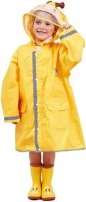 img 4 attached to LIVACASA Rain Piece Coverall Yellow Boys' Clothing for Jackets & Coats