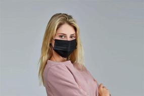 img 1 attached to Healthoholic Black Disposable Face Masks for Women