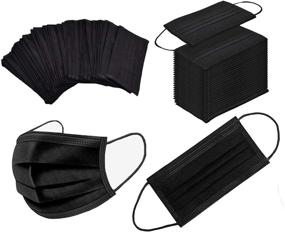 img 3 attached to Healthoholic Black Disposable Face Masks for Women