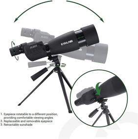 img 2 attached to 🔭 ESSLNB Spotting Scope: 25-75X 70 BAK4 Waterproof Straight Spotting Scope with Tripod & Phone Adapter for Target Shooting, Hunting, Bird Watching