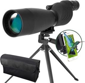 img 4 attached to 🔭 ESSLNB Spotting Scope: 25-75X 70 BAK4 Waterproof Straight Spotting Scope with Tripod & Phone Adapter for Target Shooting, Hunting, Bird Watching