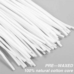 img 2 attached to 🕯️ Anvin 100-Piece 4-inch & 6-inch Cotton Candle Wicks, 60-Pack Candle Wick Stickers, 20-Pack Metal Candle Wick Tabs, and 1-Piece Centering Device - DIY Craft Tools for Candle Making Starter Kit