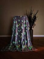 glow in the dark butterfly fleece throw blanket - cozy, plush, and fun gift for kids, adults - perfect for couch, bedroom, and living room décor - ideal for christmas, birthdays, and unique occasions logo