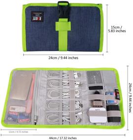 img 3 attached to 🔵 Синяя сумка BUBM для хранения кабелей и флеш-накопителей на дорогу - чехол для электронных аксессуаров для дома и офиса.