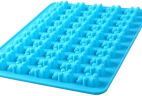 img 1 attached to 🐻 Lizber Gummy Bear Molds 3 Pack: Silicone Candy Molds with Bonus Dropper - 50 Cavities (Blue, Green, Red) for Perfect Gummy Bears