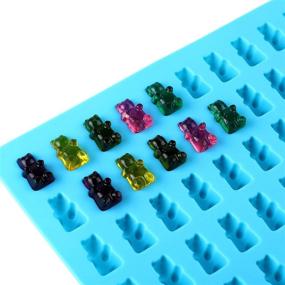 img 3 attached to 🐻 Lizber Gummy Bear Molds 3 Pack: Silicone Candy Molds with Bonus Dropper - 50 Cavities (Blue, Green, Red) for Perfect Gummy Bears