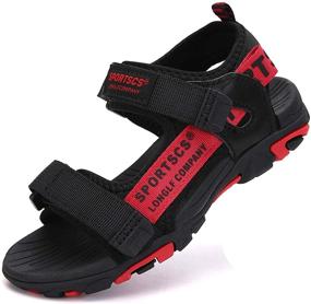 img 4 attached to 👦 DADAWEN Adventurous Adjustable Sandals: The Perfect Outdoor Boys' Shoes in Sandals