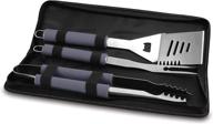 🍖 oniva - a picnic time brand metro 3-piece bbq tool set in black carry case logo