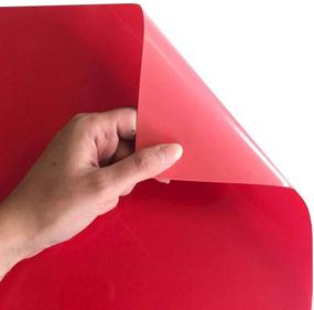 img 3 attached to 🔴 Siser StripFlock Pro HTV 12&#34;x1yd Roll - Textured Heat Transfer Vinyl in Bright Red