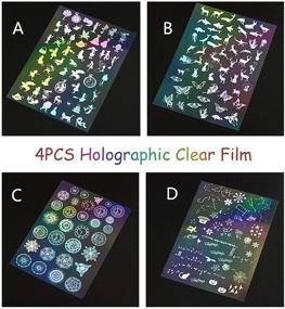 img 1 attached to 🎨 30 Sheets Resin Supplies Kit - Transparent Decorate Stickers for Silicone Resin Molds, Resin Inclusion with Holographic Clear Film - Filling Materials for Resin Craft - LET'S RESIN