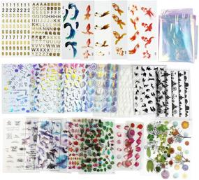 img 4 attached to 🎨 30 Sheets Resin Supplies Kit - Transparent Decorate Stickers for Silicone Resin Molds, Resin Inclusion with Holographic Clear Film - Filling Materials for Resin Craft - LET'S RESIN