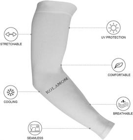 img 3 attached to 🏃 Protective UV Compression Arm Sleeves for Running - 6 Pairs for Both Men and Women