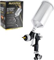 🔫 high performance hvlp spray gun - master pro 44 series with 1.3mm tip, air pressure regulator gauge, and advanced atomization technology - ideal for automotive basecoats and clearcoats logo