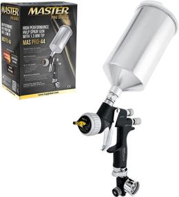 img 4 attached to 🔫 High Performance HVLP Spray Gun - Master Pro 44 Series with 1.3mm Tip, Air Pressure Regulator Gauge, and Advanced Atomization Technology - Ideal for Automotive Basecoats and Clearcoats