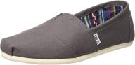 👞 stylish toms classics canvas 001001a07 grey men's loafers & slip-ons: timeless comfort for men's shoes logo