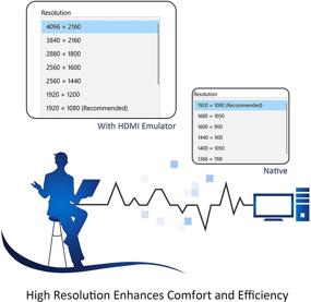 img 1 attached to Адаптер ADWITS 4K HDMI Display Emulator 2-Pack - DDC EDID Headless 📺 Графический монитор, Новая версия - поддерживает разрешение 4096x2160@60Hz, цвет - золото