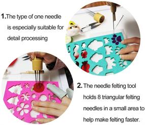 img 2 attached to 🧶 lmzay Needle Felting Tools: Complete Kit with 60 Pcs Needles for Perfect DIY Felting Wool Projects