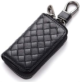 img 4 attached to 👝 Unisex Wallet Keychain Crafted from Genuine Leather