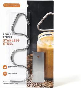 img 3 attached to Lervont Stainless Steel Peanut Butter Stirrer: Ideal for Mixing Butter & Jam in 12-30 oz Jars - Natural and Effective