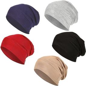 img 2 attached to 🧢 Adjustable Silk Satin Bonnet for Men's Sleep – Satin Lined Cap for Frizzy Hair – Slouchy Beanie Sleep Bonnet – Slap Hat for Boyfriend, Husband & Dad