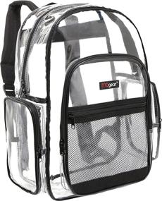 img 2 attached to 🎒 MGgear Transparent Security Bookbag - The Ultimate Backpack for Safety and Style