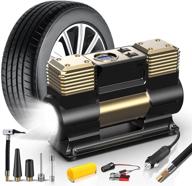 🚗 wolfbox portable car tire air compressor with led light - fast digital tire pump, 12v dc tire inflator, ideal for car, bicycle, and other inflatables logo