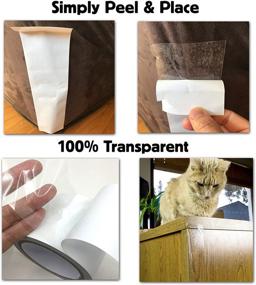 img 3 attached to Cat and Puppy Scratch Deterrent Tape - Clear Double Sided Tape, Anti Scratch, 3 In x 15 Yds - Teegan Tapes