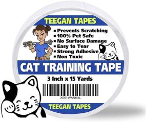 img 4 attached to Cat and Puppy Scratch Deterrent Tape - Clear Double Sided Tape, Anti Scratch, 3 In x 15 Yds - Teegan Tapes