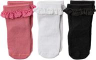 🐙 squid socks for girls, charlotte - non-slip 3 pack, ages 0-3, as featured on shark tank logo