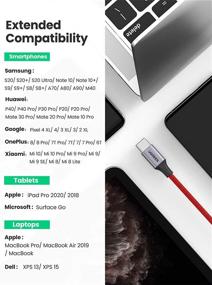 img 1 attached to 🔴 UGREEN USB C to 3.5mm Audio Adapter Braided Type C Male to Headphone Aux Jack Female Dongle HiFi DAC Cable Cord for Samsung Galaxy S21 Note20 Ultra S20 Pixel 5 4 XL iPad Pro Air - Red
