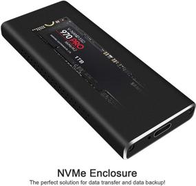 img 2 attached to 📁 Rongdeson (Enhanced Edition) Aluminum M.2 NVME SSD Enclosure Type-C USB 3.1 Gen 2 Speeds 10Gbps PCI-E M-Key Compatible with Sizes 2230/2242/2260/2280 for Samsung 960/970 EVO/PROWD NVME SSD, Black