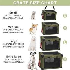 img 1 attached to Conveniently Portable Dog Crate: Soft Travel Pet Kennel with Carrying Bag 🐾 for Dogs and Cats - Indoor and Outdoor Friendly, Ideal for Small/Medium/Large Breeds