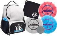 🥏 complete disc golf starter set with cadet backpack bag - prime burst frisbee golf set included - 17+ disc capacity - putter, midrange, driver - 170g plus logo