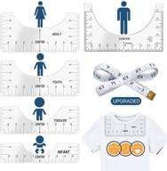 👕 t-shirt ruler guide for vinyl alignment - center designs with soft tape measure | craft sewing supplies & tools for cricut heat press, htv & heat transfer vinyl - enhanced seo logo