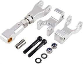 img 4 attached to 🏍️ NICECNC Sliver Aluminum ATV UTV Front and Rear Lowering Kit: Compatible with Honda TRX400EX TRX450R Sportrax - Adjustable Lowering Range from 1 1/2" to 4 1/2