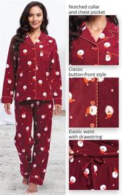 img 1 attached to PajamaGram Womens Christmas Pajamas Cabernet