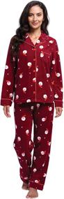 img 4 attached to PajamaGram Womens Christmas Pajamas Cabernet