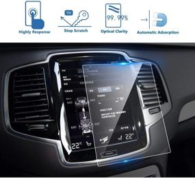 img 4 attached to LFOTPP 9H Tempered Glass Screen Protector for Volvo V90 XC90 S90 XC60 V60 S60 XC40 SPA Sensus 8.7 Inch Car Navigation Infotainment Center Touch Screen - High Clarity, Anti-Scratch