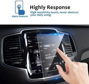 img 2 attached to LFOTPP 9H Tempered Glass Screen Protector for Volvo V90 XC90 S90 XC60 V60 S60 XC40 SPA Sensus 8.7 Inch Car Navigation Infotainment Center Touch Screen - High Clarity, Anti-Scratch