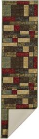 img 1 attached to Ковер-раннер Ottomanson Ottohome Collection с узором коробок, 20" х 59", многоцветный - стильный и практичный акцент для коридоров и входов.