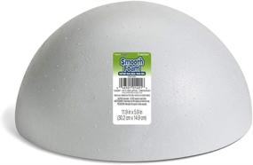 img 4 attached to 🔘 FloraCraft SmoothFoam Hollow Half Ball White - 5.9 Inch x 11.9 Inch - Versatile Craft and Decorative Sphere