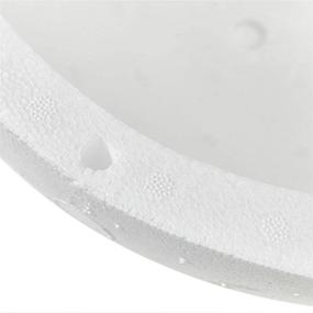 img 2 attached to 🔘 FloraCraft SmoothFoam Hollow Half Ball White - 5.9 Inch x 11.9 Inch - Versatile Craft and Decorative Sphere