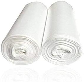 img 1 attached to 🗑️ 7-Almond 2 Gallon Clear Trash Bags - Office/Home Waste Bin Liners (100 Count/2 Rolls)