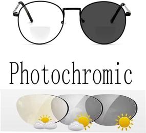 img 3 attached to 👓 Enhance Your Vision with Photochromic Gray Bifocal Reading Glasses: Transition Bifocal Sunglasses & Readers Eyeglasses