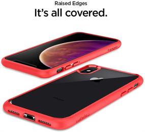 img 1 attached to Spigen Ultra Hybrid Designed For Apple IPhone Xs (2018) / Designed For Apple IPhone X (2017) - Red