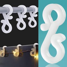 img 4 attached to 🎄 BYYL Christmas Light Hooks: Weatherproof Plastic Clip Hooks for Festive Outdoor Decorations - Pack of 100 Small Hooks