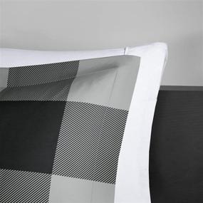 img 1 attached to Modern All-Season Grey/Black Plaid Comforter Set - Madison Park Essentials