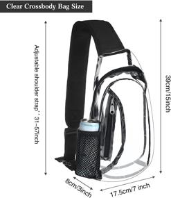 img 3 attached to Crossbody Shoulder Backpack Approved Transparent