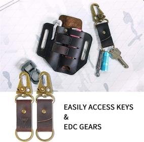 img 2 attached to Viperade Holder Carabiner Leather Keychain